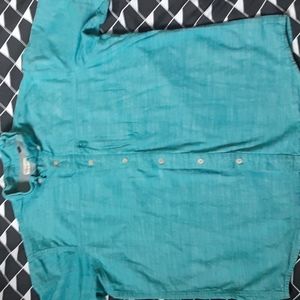 HOBBS CREEK  BLUE BUTTON DOWN FRONT,  1 ZIP POCKET, 2XL